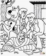 Coloring Pages Scooby Mummy Shaggy Printable Fred Found Drawing sketch template