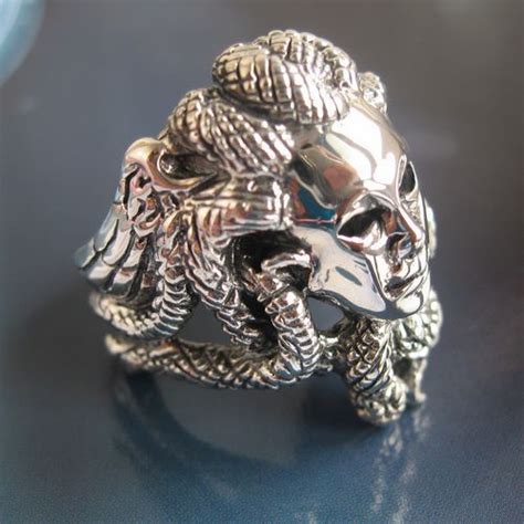 series  pure silver medusa ring  rings  jewelry accessories