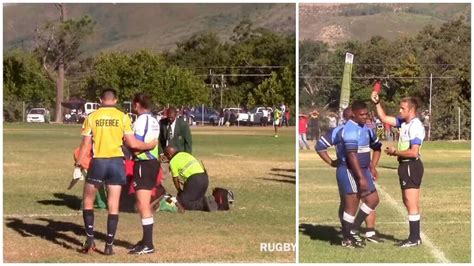 footage genuinely horrific spear tackle caught  camera rugby onslaught