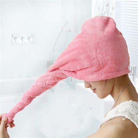 1pc Womens Girls Lady S Magic Quick Dry Hair Drying Cute Hat Shower