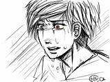 Crying Boy Anime Sketch Drawing Deviantart Boys Sketches sketch template