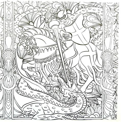 knight  dragon coloring pages jesyscioblin