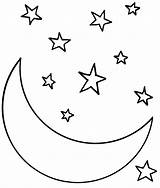 Coloring Moon Pages Stars Printable Star Popular sketch template