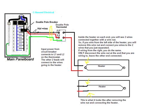 baseboard heater wiring diagram thermostat glamal