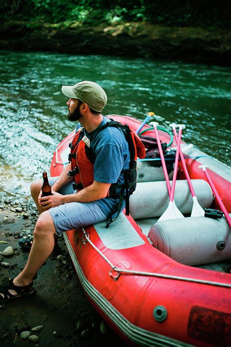 man   raft  costa rica photograph  blake burton fine art america