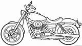 Coloring Harley Davidson sketch template