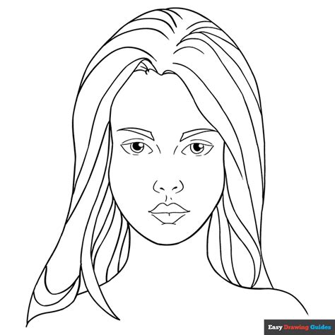 blank girl face coloring page