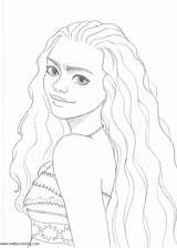 Moana Coloring Pages Kids Printable Color sketch template