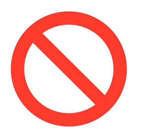 Prohibited Symbol Vinyl Safety Labels On A Roll Seton