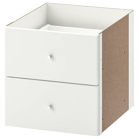 kallax insert with 2 drawers high gloss white 33x33 cm ikea