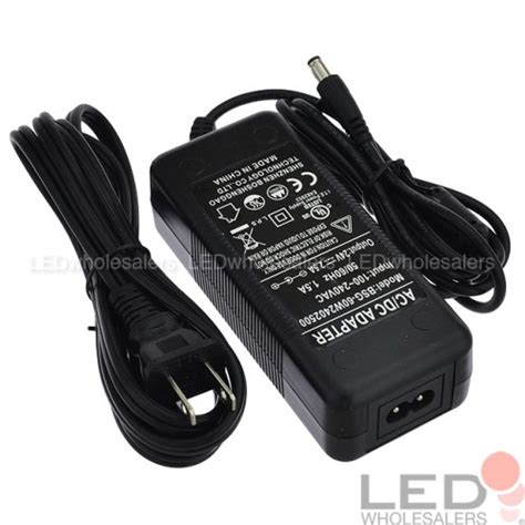 24v 2 5a 60w Ac Dc Power Adapter Black Ul Listed Ledwholesalers