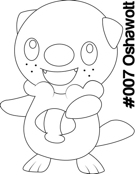 oshawott coloring pages coloring pages