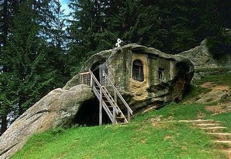 house built   natural rock unusual homes house  nature