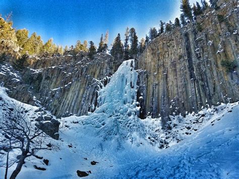 frozen palisade falls  hyalite canyon bozeman montana hyalite