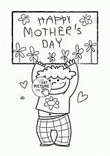 Kids Mother Card Coloring Pages Choose Board Mom Great sketch template
