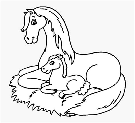 horse  foal coloring pages hd png  kindpng