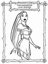 Pocahontas Coloring Pages Disney Princess Animation Movies Princesses Printable Drawing Kb Visit sketch template