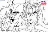 Bizarre Crazy Jojos Josuke Malvorlagen sketch template