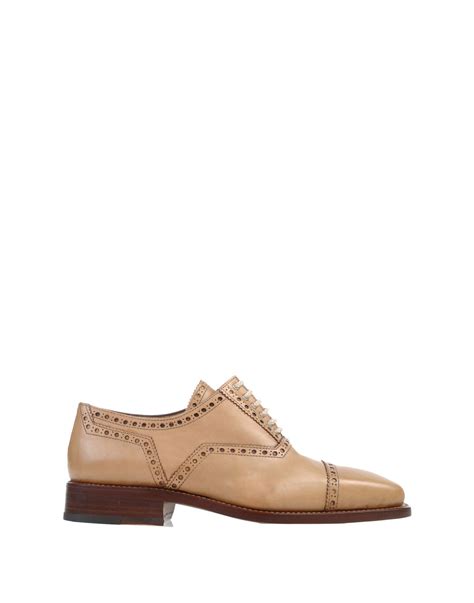 Bruno Magli Lace Up Shoes In Camel Natural For Men Lyst