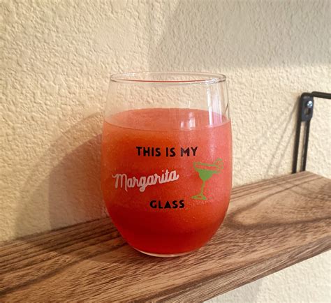 Funny Margarita Glass Stemless 20 5 Oz Custom Glass Etsy