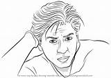 Khan Shahrukh Draw Drawing Step Celebrities Tutorials sketch template