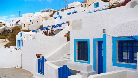 greek island houses  blue  white