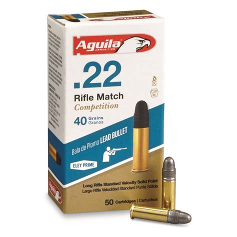 aguila rifle match competition lr lrn  grain  rounds  lr ammo