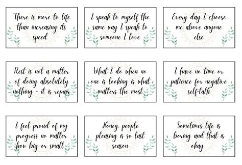 care printable cards daily affirmations  love etsy