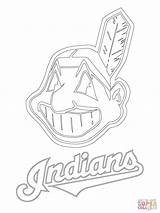 Coloring Indians Pages Logo Cleveland Mlb Browns Baseball Printable Clevelend Sport Indian Book Mets York Cherokee Getcolorings Color Tomahawk Logos sketch template