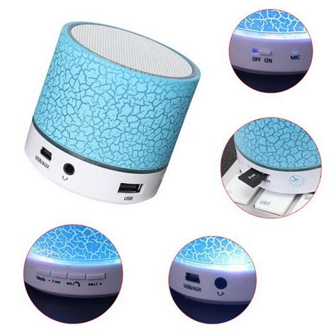 portable mini wireless speakers handsfree led light speaker  tf usb fm sound  speaker