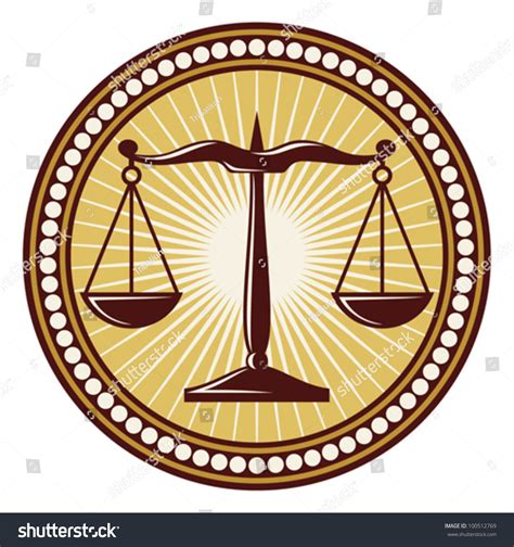 Scales Justice Symbol Stock Vector 100512769 Shutterstock