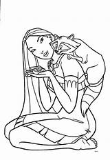 Pocahontas Coloring Pages Meeko Printable Disney Characters Climb Shoulder Princess Kids Adults Choose Board Library Sheets sketch template
