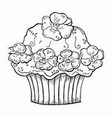 Coloring Cupcake Pages Birthday Cupcakes Printable Happy Cute Print Cake Girl Cakes Kids Sheets Color Girls Popular Getcolorings Flower Adult sketch template