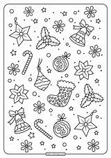 Christmas Adult Easy Coloring Pages sketch template