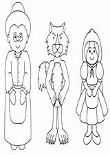 Caperucita Lobo Abuelita Feroz Dibujosparacolorear Cuento Cuentos Infantiles Encantado Animacion Lectura Reglas Lecturas sketch template