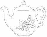 Teapot Coloring Tea Pages Templates Pot Printable Getdrawings Getcolorings Color Patterns sketch template