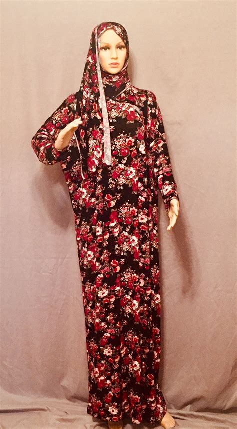 Islamic Women’s Wear Maxi Abaya Dress With Attached Hijab