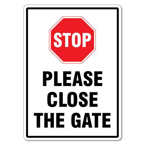 stop  close  gate sign  signmaker