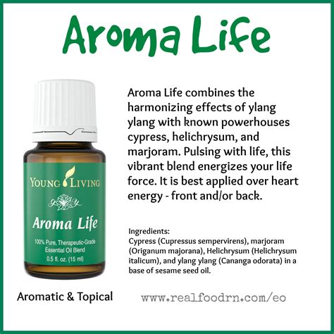 aroma life essential oil real food rn