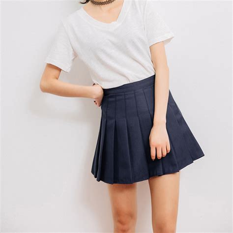 cute school girl pleated high waisted tennis mini skirts bottoms e girl
