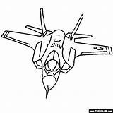 Coloring Pages Jet Airplane Drawing 35 Fighter Lightning Force Online Cartoon Ii Print Plane Kids F35 Air Thecolor Book Color sketch template