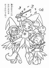 Doremi Magical Coloring Kids Magische Pages Fun Kleurplaten Girls Ojamajo Kleurplaat Sailor Moon sketch template