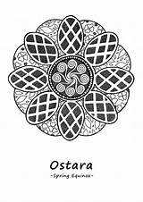 Sabbat Ostara Pagan Downloadable sketch template