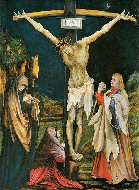 The Small Crucifixion Painting By Matthias Grunewald