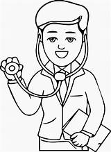 Doctor Coloring Pages Kids Printable Pro Preschool sketch template