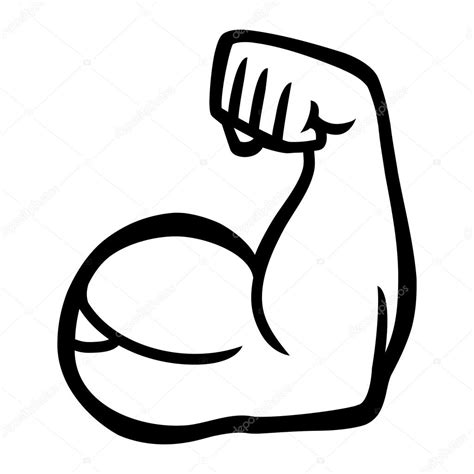 Icon Arm Flexing Biceps Flex Arm Vector Icon — Stock