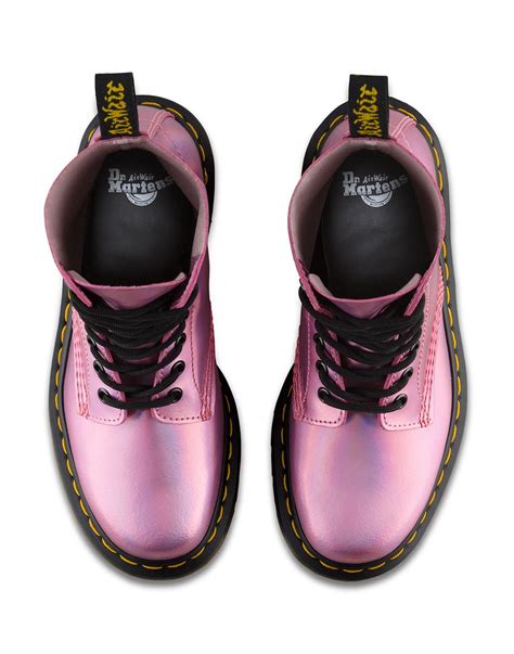dr martens  pascal iced metallic  glam boots pink
