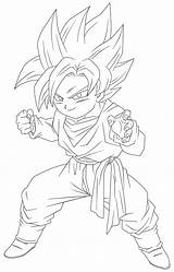 Goten Trunks Ssj Gotenks Goku Lineart Saiyan Vegeta Vicdbz Ssj2 Dbz Getdrawings sketch template
