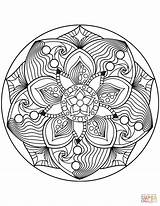Coloring Mandala Flower Pages Printable Mandalas Book Drawing Categories sketch template