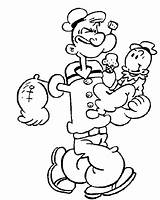 Popeye Coloring Pages Tag sketch template